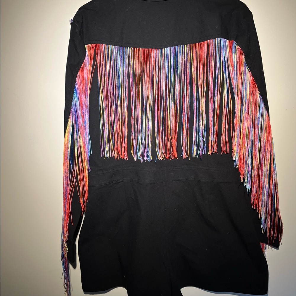 Rare Pride for Target Rainbow Fringed Black Belted Shorts Romper Jumpsuit